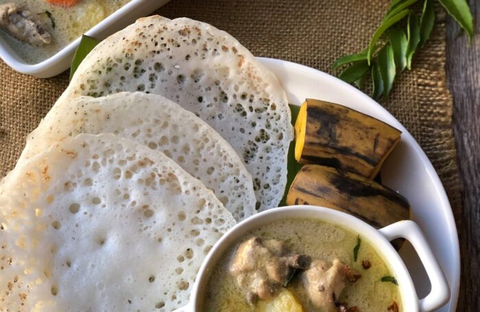 Appam, Chicken Curry, Coffee