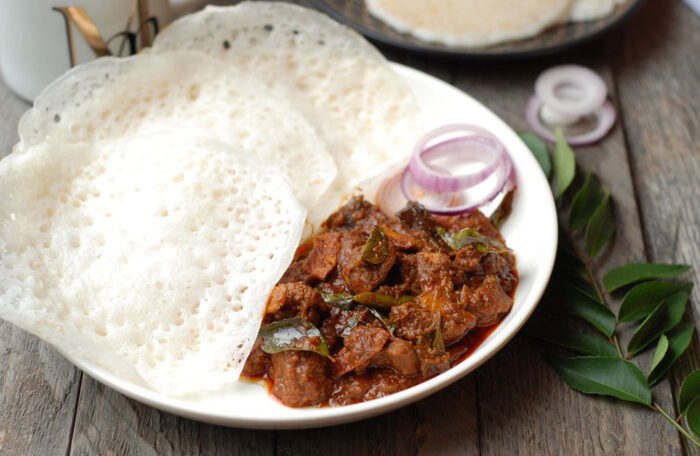 Appam, Beef Curry, Coffee